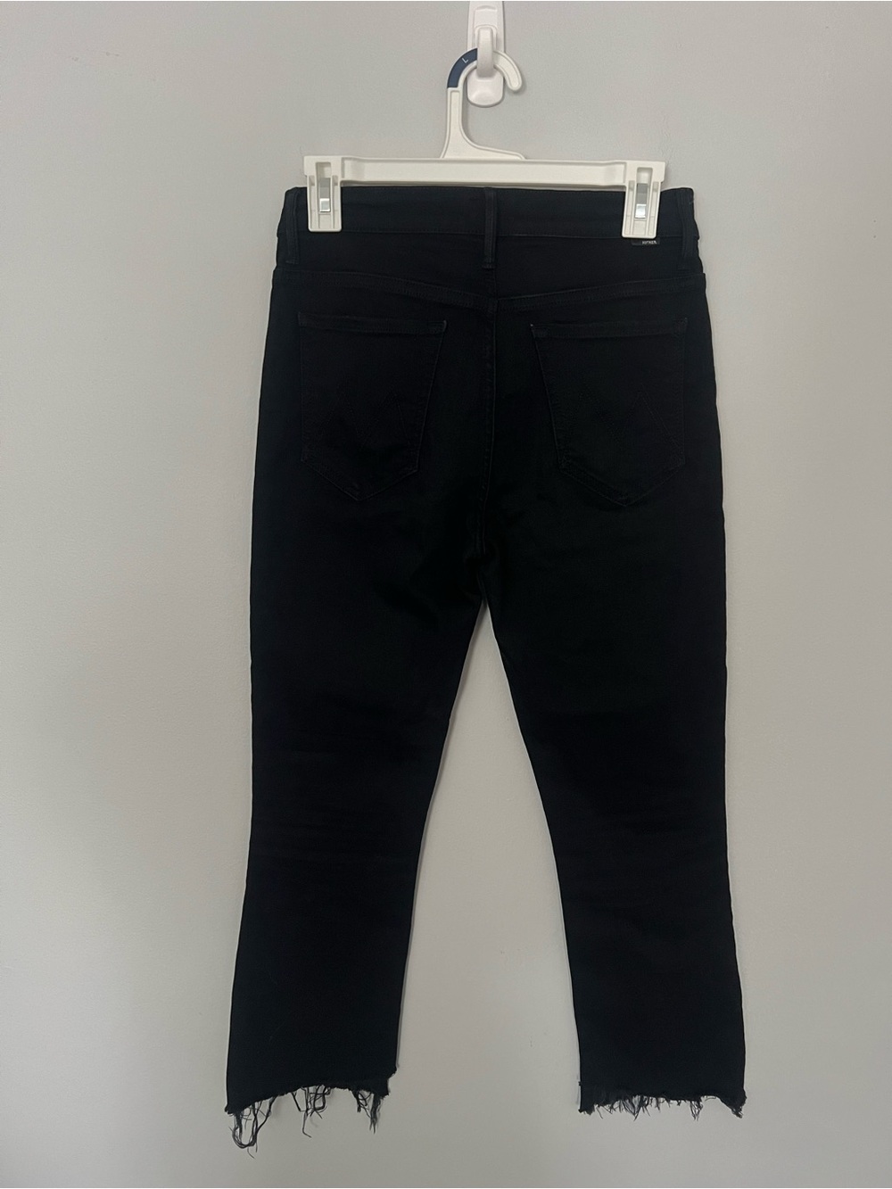 Mother Jeans The Insider Crop Two Step Fray Not Guilty (Black) | Women's Size 29 - Picture 3 of 9